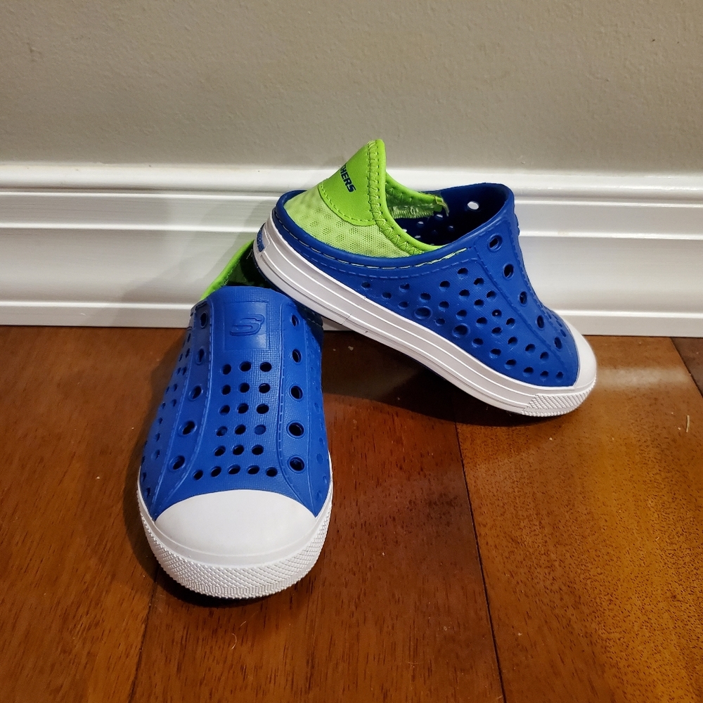 Skechers Foamies Guzmam Aqua Surge Slip-On Sneakers Blue Green - Toddler Size 8